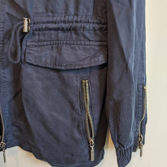 Max Jeans Navy Utility Tencel Jacket Size M - Picture 7 of 8